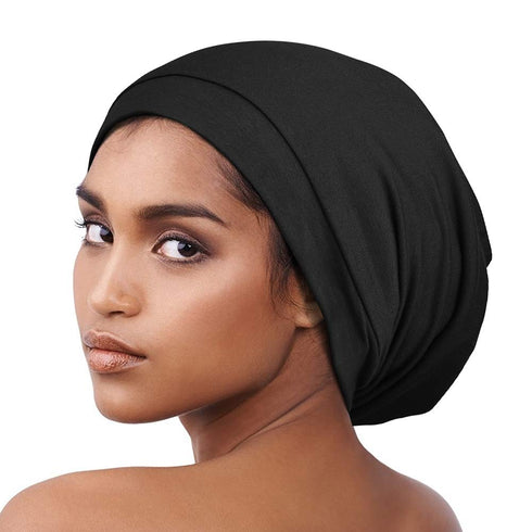 Satin Bonnet for Curly Hair, Natural Hair Braids Women Slouchy Beanie Hat Lightweight