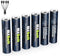 AAA Rechargeable Battery USB C 1.5V 1200mWh High Capacity, 6-Pack with USB C Port Cable