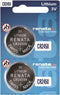 Renata CR2450 Batteries, 3V Lithium Coin Cell 2450 Battery (2 Count)
