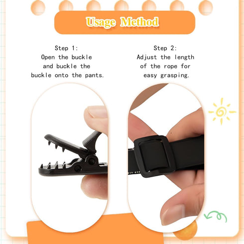 Tovyzalg 2PCS Adjustable Clip & Pull Dressing Aid for Elderly, Disabled & Pregnant Women Mobility Assist Tool for Pants