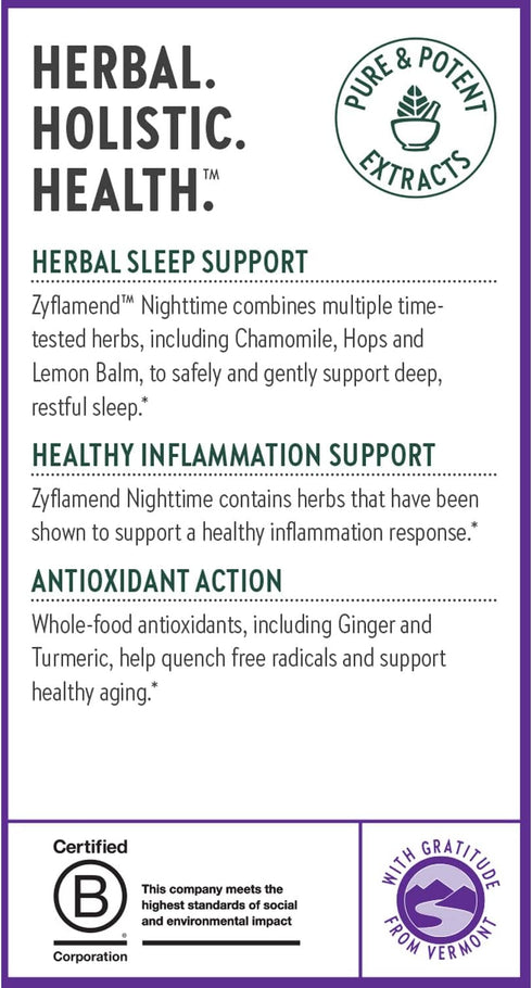 New Chapter Sleep Aid – Zyflamend Nighttime for Sleep Support with Turmeric + Valerian Root + Lemon Balm + Holy Basil,