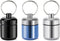 Pill Holder Keychain Container, Portable Aluminium Alloy Waterproof Pill Boxes for Purse, Small Cases for Travel (3PCS)