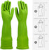 IUCGE 3 6 Rubber dishwashing gloves or Pairs for kitchen,Cleaning washing dish gloves long for household reuseable
