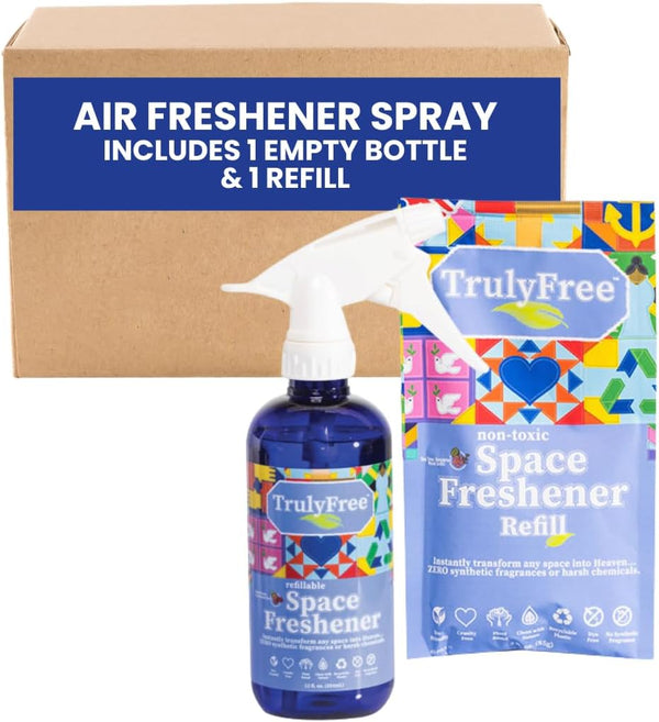 Space Freshener Starter Kit, Lemongrass Essential Oil Car & Air Fresheners, Natural Odor Eliminator Spray