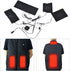 USB Electric Heated Cloth, 4 in 1 Jacket Heating Pad Kit, Adjustable Temperature Warmer Tool for Pain Relief.