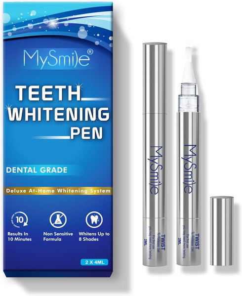 MySmile Non-Sensitive Teeth Whitening Pen, Mint Gel, 8ML for 30+ Treatments, Fast Stain Removal for Bright Smile