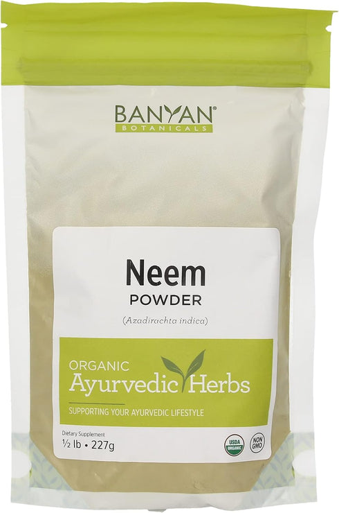 Banyan Botanicals Neem Powder - Organic Azadirachta Indica, 1/2 lb, Purifying Ayurvedic Herb, Non-GMO Vegan