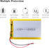 Liter 3.7V 3000mAh 505573 Lipo Battery, Rechargeable Lithium Polymer with JST Connector