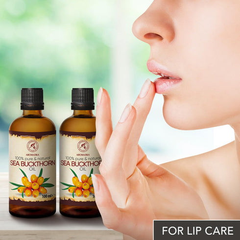 Sea Buckthorn Oil, 2pack of 2 x 3.4oz, Cold Pressed, Pure & Natural Carrier Oil for Hair, Face, Body Care