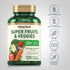 Piping Rock Fruits and Veggies Supplement, 120 Capsules, Superfood Formula with 20 Fruits and Vegetables