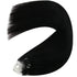 YoungSee Micro Bead Hair Extensions, Real Human Hair Black Microlink Extensions, Jet Black Micro Ring, 16 Inch, 50s/50g