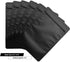 100 Pack Matte Black Mylar Stand Up Bags - 6.3x9.4 Inches Smell Proof Resealable Pouch for Food Storage