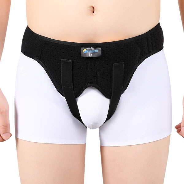 Tenbon Inguinal Hernia Belts for Men & Women, Adjustable Waist Strap with 2 Removable Compression Pads