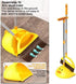 Cute Duck Cleaning Broom and Dustpan Set with Long Handle for Home Kitchen Room Office, Indoor Outdoor (Yellow)