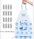 White Printing Trash Bags, 100 Counts, 4 Gallon Kitchen Small Bags with Drawstring for Bathroom, Office, Home