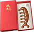 Sandalwood Massage Comb Gift Set - 7-Prong Wooden Scalp Massager & Gua