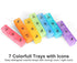 Weekly Pill Organizer 3-Times-A-Day, 7 Day Pill Box with Large Compartments for Vitamins and Supplements