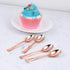 YARNOW 24Pcs smoothie spoon Mini Spoons Disposable Dessert Spoons Mini Plastic Tasting Spoons Rose Gold Plastic Cutlery for Parties Everyday spoon Use sugar spoon