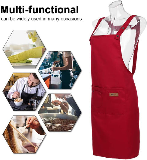 Professional Hairdresser Apron, Waterproof Stylist Tool for Hairdressing, Coloring, Shampoo, Haircuts - Black