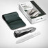 Nail Clippers with Catcher, No Splash Fingernail Toenail Clippers with Sharp Curved Blade and Glass Nail File