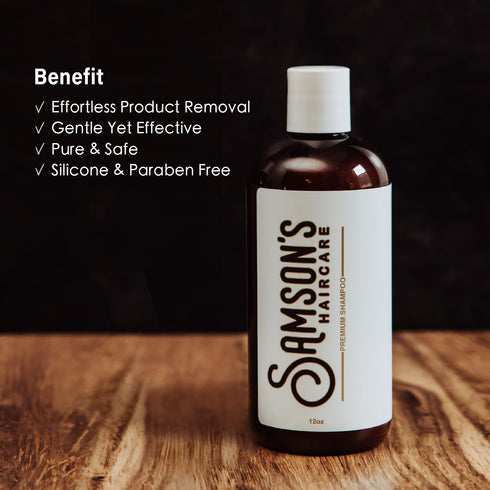 SAMSON'S HAIRCARE Daily Shampoo, 12oz, Safe Ingredients, Extra Lathering, Skin and Color Safe PH