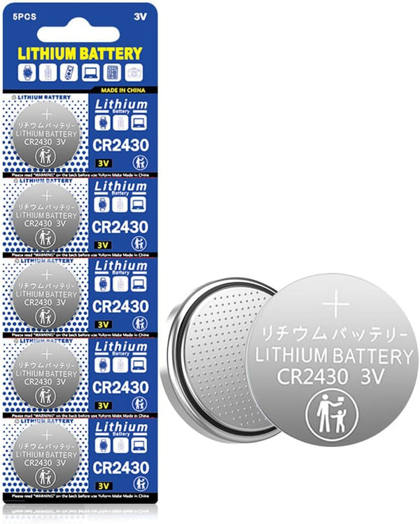 5 Count CR2430 3V Lithium Coin Cell Battery