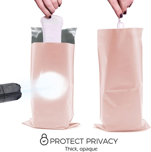 Sanitary Napkin Disposal Bags - 100 Pcs Feminine Hygiene Disposal Bags, Sealable and Prevents Odours (Pink)