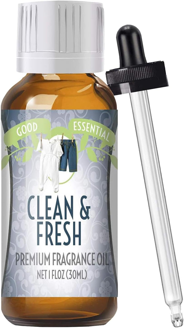 Good Essential 30 ml Oils - Clean & Fresh Fragrance Oil for Home Essentials, 1 fl oz, 30ml - Candle Fragrance Oil