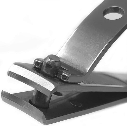 KOHM Curved Nail Clippers with Nail File - Heavy Duty Stainless Steel Toe Nail Nippers for Men, Women, Seniors