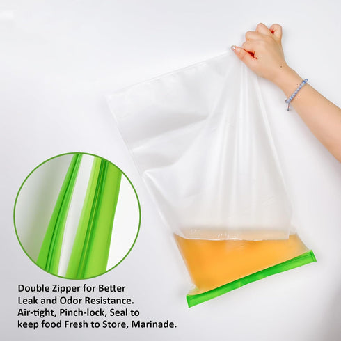 Odor Proof Food Storage Bear Bags, 2 Pack Reusable Zipper Barrier Bags, Airtight Waterproof for Backpacking, Camping,