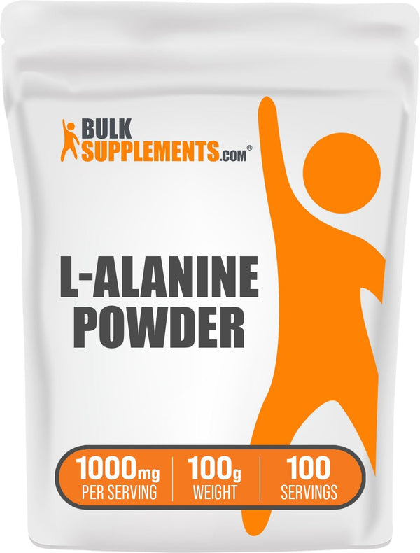 BulkSupplements.com L-Alanine Powder, 1000mg, Amino Acid Supplement, Gluten Free, 100g (3.5 oz)
