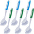 Hsei 6 Pcs Blue and Green Kitchen Scrub Dish Brush Bulk with 11