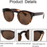 2 Pack Bifocal Reading Sunglasses for Women - Outdoor Reader Glasses in Vintage Round Shape