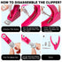 Pink Adjustable Artificial Acrylic Fake Nail Clipper, False Nail Tip Trimmer for Salon Home Manicure Pedicure