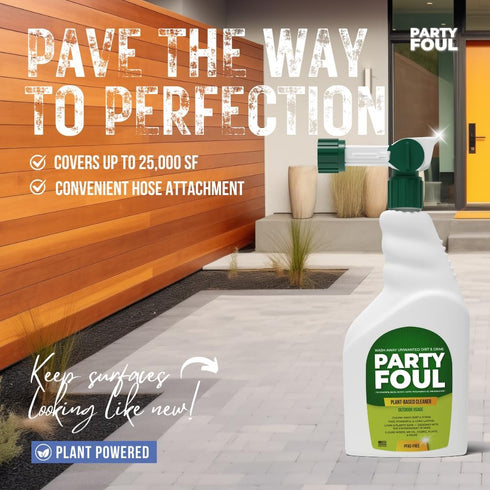 Party Foul Plant-Based Cleaner Spray, Eco-Friendly Vegan Formula for Tiles, Counters, Glass, Wood & More, 32 oz