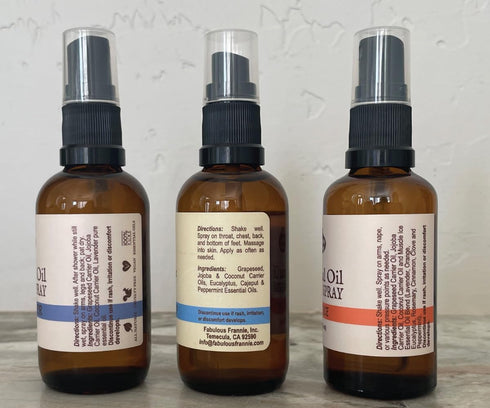 Fabulous Frannie Massage Spray Trio Set, 2oz (Set of 3) - Muscle Ice, Easy Breathzy, Lavender