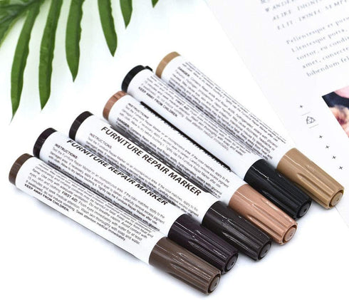 CALIDAKA Wood Repair Markers, Touch Up Pen for Stains, Scratches, Furniture Repair, Black