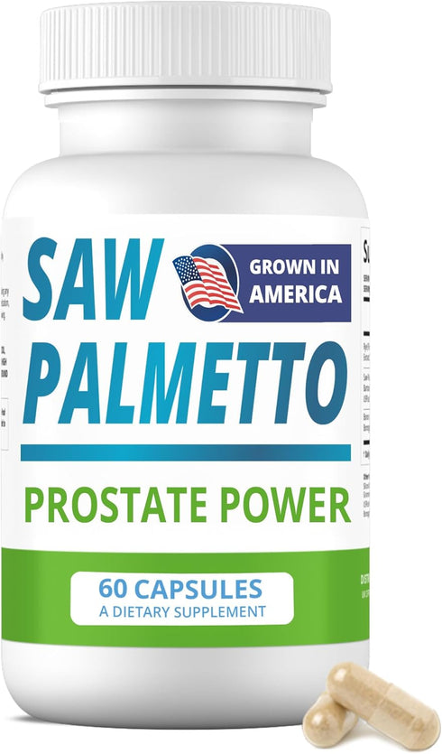 Saw Palmetto Extract for Men, Prostate Health Supplement, High Strength, 60 Caps