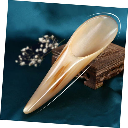 Natural Buffalo Horn Gua Sha Scraper Tool for Scalp Massage Smooth Tissue Massager for Myofascial Release for Neck