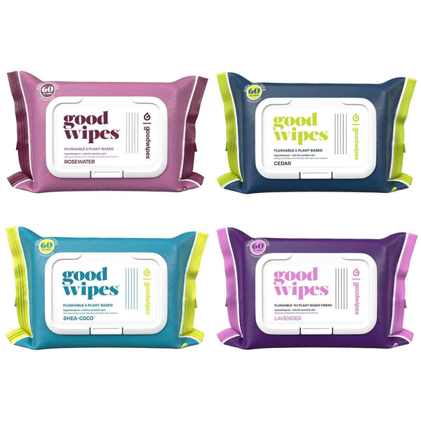Goodwipes Flushable Butt Wipes Made with Vitamin E & Aloe - Soft