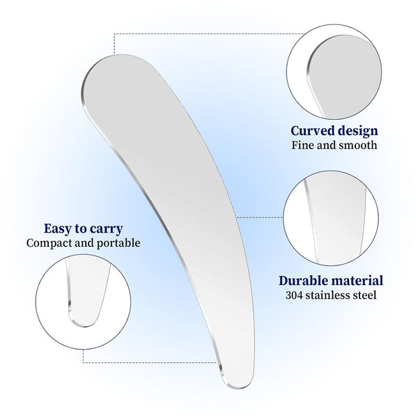 2Pcs Mini Metal Cosmetic Spatulas, Skincare Mixing and Sampling Beauty Tools for Creams and Essences