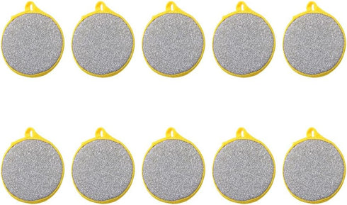 1pcs Durable Scrub Scouring Sponge, Microfiber Round Dish Washing Scrubber for Cleaning Dishes & Pots, Random Color