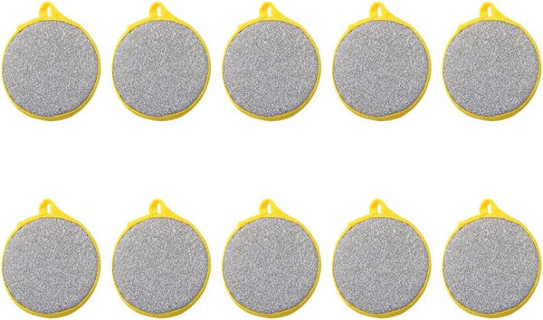 1pcs Durable Scrub Scouring Sponge, Microfiber Round Dish Washing Scrubber for Cleaning Dishes & Pots, Random Color