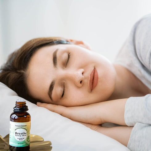Natural Riches Breathe Essential Oil Blend, Peppermint Eucalyptus Tea Tree Lemon Cardamom Pine Needle - 30 ml