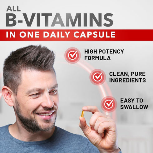 Divine Bounty Super B Complex Vitamins - All B Vitamins Including B12, Support Healthy Energy Metabolism