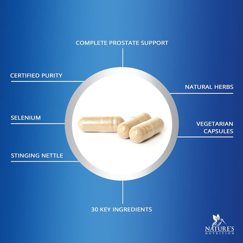 Prostate Supplements for Men - 60 Capsules with Saw Palmetto, Beta Sitosterol, and Lycopene for Prostate Health