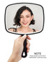 OMIRO Hand Mirror - Large Black Handheld Mirror with Handle, 7.4" W x 10.3" L
