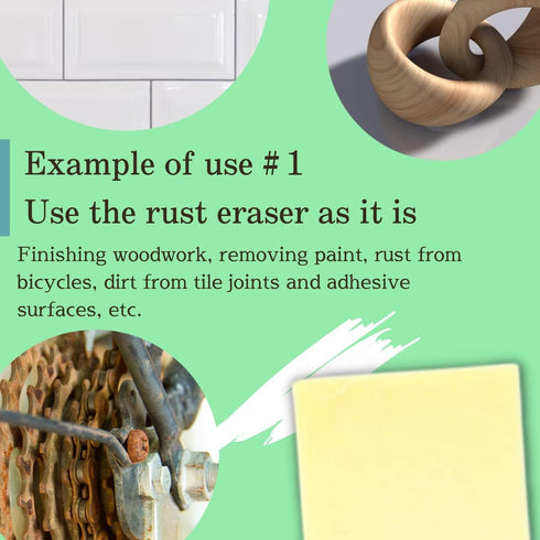 Rust Eraser for Knives, Kitchen Stoves, Wood Finish & Bicycles, Multi-Purpose Cleaning Rubber, Set of 2
