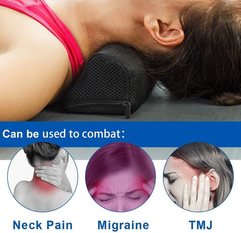 StrongTek Cervical Orthotic Neck Stretcher for Head, Shoulder, Spine Alignment, TMJ Pain Relief, Chiropractic Pillow