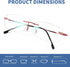 FEISEDY Lightweight Rimless Titanium Stainless Steel Anti-Blue Light Reading Glasses B2686